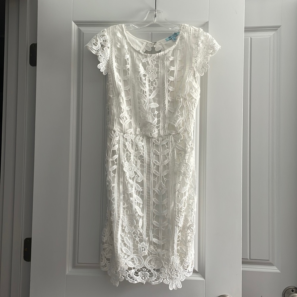 She + Sky white dress. Size L, fits more like M/L.
